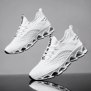 Chaussures pour hommes, nouvelle collection automne, baskets décontractées simples à semelle souple, plateforme en maille respirante, lacets, chaussures de course décontractées - Product Image 2
