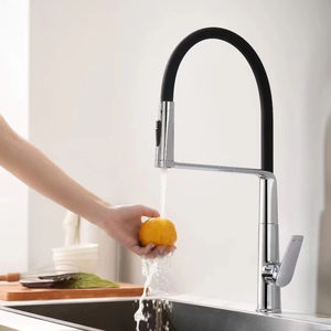 Robinet de cuisine en laiton à poignée unique moderne à montage sur pont mitigeur de lavabo en céramique à trou unique à induction sans contact dernier cri eau froide - Product Image 1