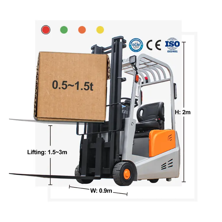 Trung Quốc shanding 1.5ton xe nâng điện 2 tấn 3ton mini xe nâng Điện Giá Rẻ Giá sử dụng tất cả các địa hình off road Kính thiên văn