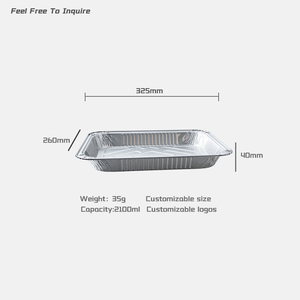 <span class=keywords><strong>Barquette</strong></span> jetable en <span class=keywords><strong>aluminium</strong></span> grande capacité, format demi-taille, pour table vapeur, conteneur robuste en <span class=keywords><strong>aluminium</strong></span> avec couvercle - Product Image 2