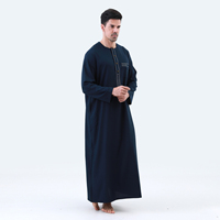 Dishdasha Omanais de Luxe Léger de Haute Qualité 2026 pour Hommes – Kaftan Long à Manches Longues, Robe Islamique Musulmane pour la Prière et le Quotidien