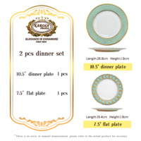 Service de table en porcelaine fine en céramique florale britannique, design chic et original, vaisselle moderne, ensembles d'assiettes