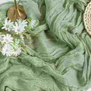 Voile de gaze vert sauge 35x72 pouces pour décoration de baby shower, chemin de table rustique printemps/pâques - Product Image 2
