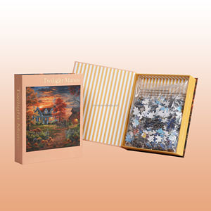 Puzzle 1000 Pezzi e 500 Pezzi per Adulti, Paesaggio Autunnale con Viale nella Foresta Gialla, Mosaico per Adulti e Bambini - Product Image 3