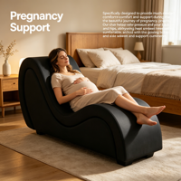 Chaise longue multifonctionnelle pour couple, idéale pour hôtel à thème ou pied de lit, ajoute une touche d'élégance aux meubles de la maison