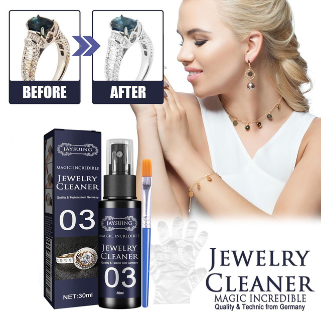 Jewelry Cleaner Cleaning Solution Tarnish Remover Stain-free Diamonds Gold Jewelry Clean Liquid