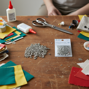 Accessori a Stella in Metallo ILAN 3x7mm Argento per Artigianato e Decorazioni Fai-da-Te - Product Image 2