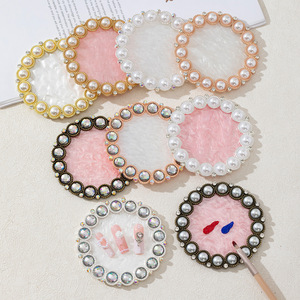 Palette de couleurs pour nail art de style japonais, en résine d'agate, incrustée de perles et de cristaux, pour le mélange de vernis, outil de manucure, vente en gros - Product Image 2