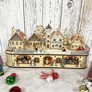 Cảnh Làng Giáng Sinh Cắt Laser Ngôi Nhà Giáng Sinh Cắt Laser Trang Trí Giáng Sinh Bằng Gỗ - Product Image 4