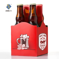Boîte à vin rouge personnalisée en Carton, 1/ 2/3/6 bouteilles, emballage de luxe, pour bière, livraison en Carton, 10 pièces