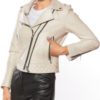 Nouvelles vestes en cuir pour femmes, style motard, super douces, écologiques, imperméables, entièrement personnalisées, intérieur en polyester doux