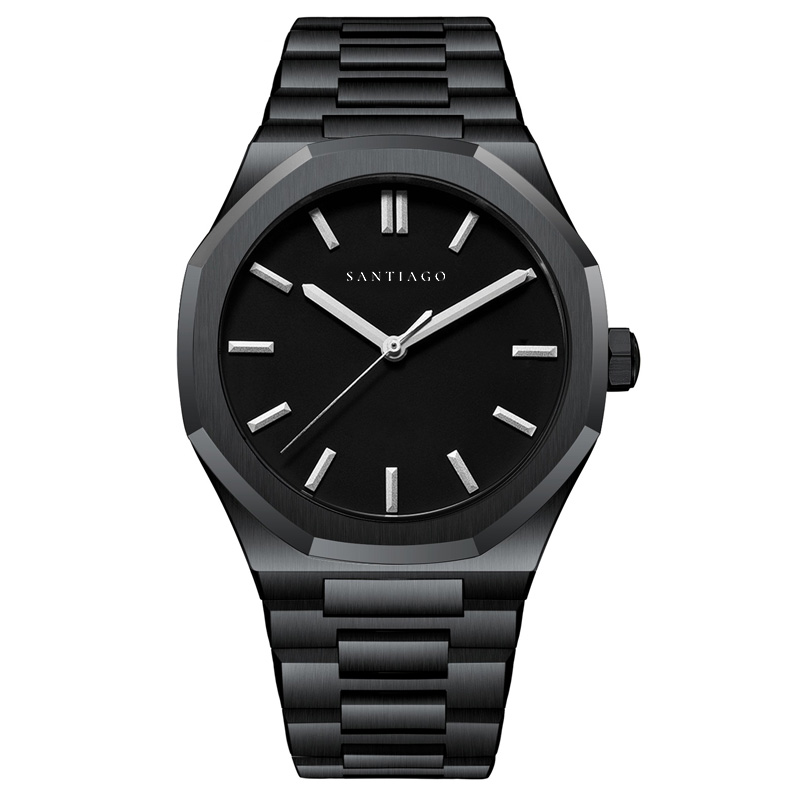 Горячая Распродажа, кварцевые часы с логотипом на заказ, мужские черные водонепроницаемые ручные часы, кварцевые часы из нержавеющей стали