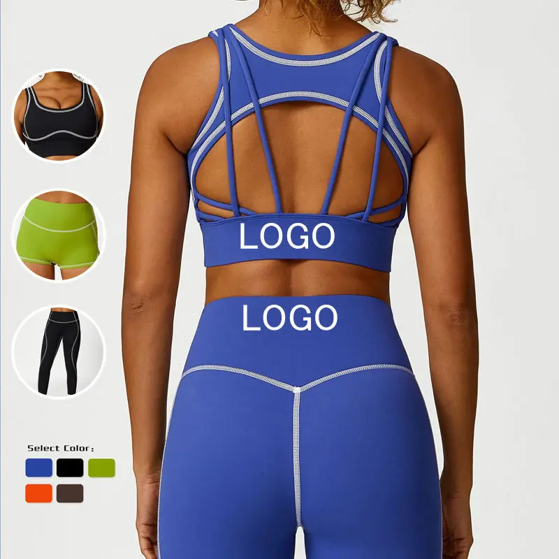 PASUXI Großhandel gerippte Yoga-Sets Athletic Wear Nahtlose Fitness Jogging Gym Workout-Set für Frauen