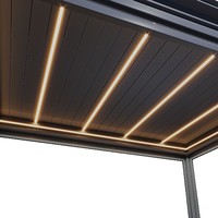 Nouveau modèle 2026 : Pavilion extérieur en alliage d'aluminium pour villa de loisirs, stores électriques, étanche, coupe-vent, anti-corrosion, intelligent, style chinois