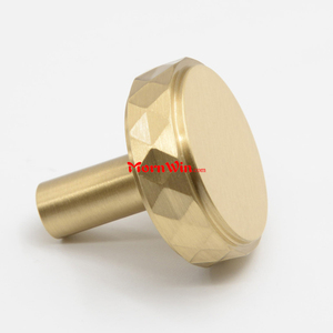 Boutons d'armoire en laiton moleté de luxe poignées de meubles rondes avec quincaillerie de maison en laiton massif de couleur différente pour la décoration intérieure - Product Image 4
