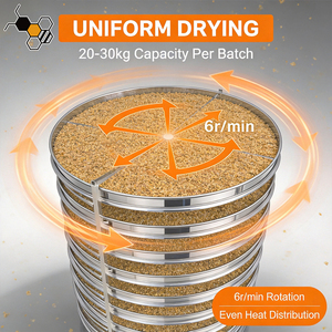 Séchoir rotatif à pollen haute capacité 20-30 kg, 10 plateaux, déshydrateur de pollen d'abeille pour apiculture, ferme, apière - Product Image 6