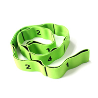 Nouvelle ceinture de résistance en latex élastique et polyester, sangle d'exercice de yoga, bande de résistance à 8 ou 9 boucles pour le yoga