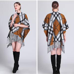 Top qualité hiver femmes <span class=keywords><strong>Plaid</strong></span> laine Pashmina grand châle acrylique <span class=keywords><strong>très</strong></span> épais cachemire écharpe pour les femmes garder au chaud pour la vente en gros - Product Image 6