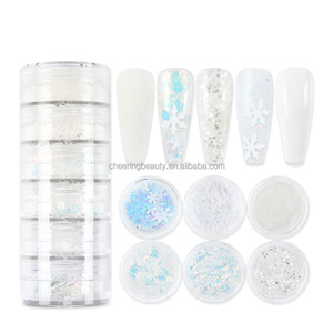 Paillettes pour ongles Automne Hiver, motifs feuille d'érable et flocon de neige, pour Noël et Thanksgiving, décoration d'ongles pour salon de manucure, vente en gros - Product Image 4
