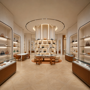 Retail Shoe Bag Display Shelf Furniture Luxury Ladies Bag Store Custom Decoration Commercial Bag Shop Display Rack <b>Unit</b> - Product Image 3