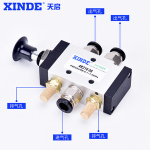 4R210-08 2-Position 5-Way <b>Control</b> <b>Valve</b> Full Range Hand-Operated <b>Valves</b> From Airtac Models 4R110 4R310-10 4R410-15 - Product Image 3