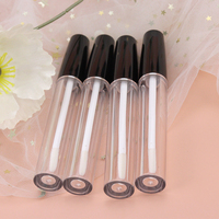 Vente en gros de tubes à gloss à lèvres en plastique noir fantaisie, contenants personnalisés, tubes à rouge à lèvres vides, emballages 125*18mm, OEM/ODM acceptable
