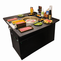 Table de barbecue coréen en acier inoxydable auto-purifiante sans fumée Ji Lu pour la restauration (vente en gros)