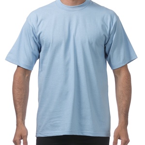 Men's Athletic Fit Heavyweight Cotton Gym Workout T-Shirt 100% Knitted Cotton Crew Neck and Short Sleeve - Product Image 3