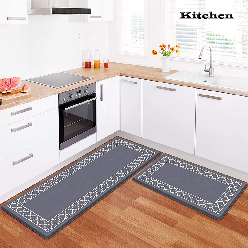 Comfort antifatigue anti-fatigue set of 2 PVC PU foam anti fatigue kitchen standing floor mat