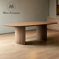 Modernes Wohnzimmer Walnuss Holz Nordisches Möbelstück Rechteckiger Esstisch Esszimmertisch und Stuhl Set für 6-8 Personen Design