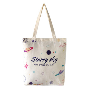Sac fourre-tout en toile imprimé <span class=keywords><strong>ciel</strong></span> étoilé <span class=keywords><strong>pour</strong></span> étudiants (hommes/femmes) et professeurs, grande capacité, fermeture éclair, unisexe, simple - Product Image 5