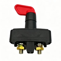 Interrupteur rotatif de déconnexion de batterie 12V 24V avec bornes en laiton pour camion, camping-car, bateau, marine