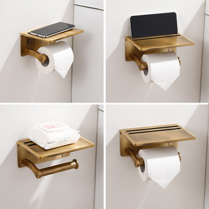 <span class=keywords><strong>Portarotolo</strong></span> Moderno in Alluminio con Adesivo e Mensola Porta Telefono - Product Image 6