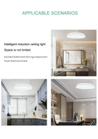 Haute luminosité AC220V 18W Ultra-mince rond Design moderne IP65 étanche PIR capteur de mouvement LED plafonnier pour salle de bain
