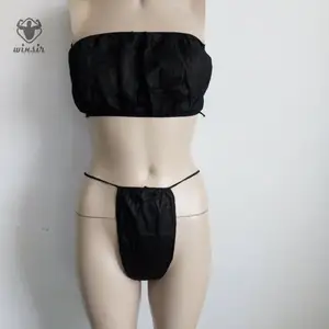 Sous-vêtements sexy de haute qualité pour femmes, en dentelle, non tissée, feuille de soleil, Spray papier, culotte de Spa jetable