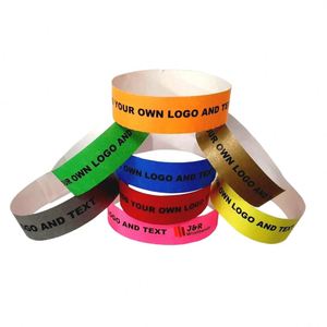 Pulsera Desechable Personalizada de Un Solo Uso, Pulsera de Papel Plástico Impermeable para Fiestas y Parques - Product Image 4