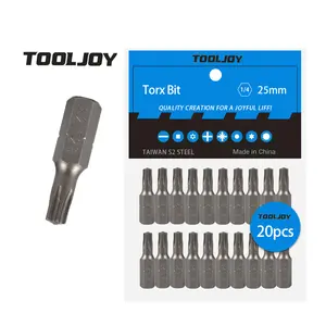 25mm T10 T20 T25 Mini Torx ekle Bit tornavida S2 çelik Iso Torx tornavida uçları