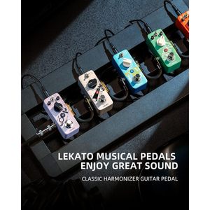 Pédale de changement de tonalité Lekato, aluminium bleu, compacte, effet de guitare, True Bypass, pédale musicale - Product Image 6