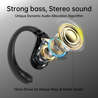 Nouveaux écouteurs open-ear 2026 avec grand transducteur de 13 mm, basses profondes, son stéréo HiFi, écouteurs sans fil