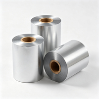 Ruban de transfert thermique argenté Haoxuan, rouleau de 110 mm x 300 m, ruban d'impression métallique pour étiquettes, emballages, étiquettes et décoration