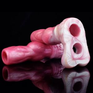 Funda para Pene con Nudo Canino y 2 Testículos, Dildo Anal de Fantasía, Juguetes Sexuales para Hombres, Retrasa la Eyaculación, Producto Erótico - Product Image 2