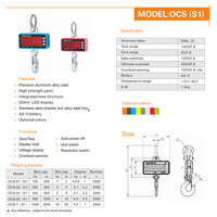Balance numérique suspendue CE certifiée Junebreath OCS-S1 500 kg avec fonction tare à distance et indicateur LED, OEM pour la qualité internationale