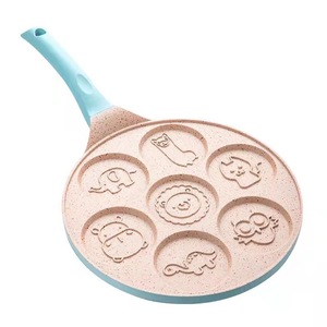 Modern Metal 7-Cup <b>Nonstick</b> Breakfast Griddle Waffle Maker Pancake Mold Kids Omelet Crepe Frying Pan - Product Image 2