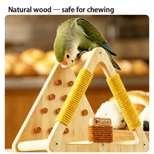 Juguete de madera <span class=keywords><strong>para</strong></span> loros, escalera de escalada con afilador de garras y pico <span class=keywords><strong>para</strong></span> jaulas de cacatúas, periquitos monje y periquitos. - Product Image 6