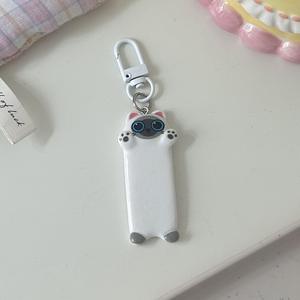 Gantungan Kunci Kucing Panjang Lucu Resin Kartun Kawaii Anime Gantungan Kunci Ponsel Liontin Dekorasi Aksesoris Hadiah Pasangan - Product Image 4