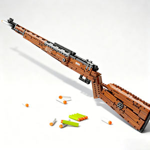 Balas Suaves <span class=keywords><strong>de</strong></span> EVA Que Pueden Disparar, Reobrix77003 98K AWM, Bloques <span class=keywords><strong>de</strong></span> Construcción Electrónicos, Armas Militares, Rifle <span class=keywords><strong>de</strong></span> Francotirador, Pistola <span class=keywords><strong>de</strong></span> Juguete para Niños del Desierto - Product Image 1