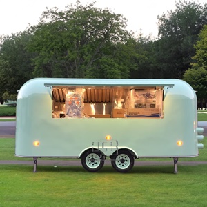 Camion de restauration mobile moderne en acier inoxydable, remorque, van à café, chariot à hot-dogs, kiosque rapide, camping-car - Product Image 1