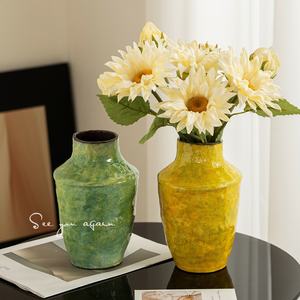 <span class=keywords><strong>Vaso</strong></span> <span class=keywords><strong>in</strong></span> Ceramica Stile Francese Vintage Medievale Pastorale Verde Creativo Dipinto a Olio per <span class=keywords><strong>Fiori</strong></span> Secchi e Freschi - Product Image 4