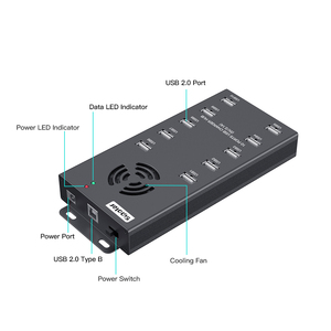 Sipolar A-400 usb 2.0 hub 10 ports voiture <span class=keywords><strong>chargeur</strong></span> usb station de charge électrique 10 ports hub usb - Product Image 3
