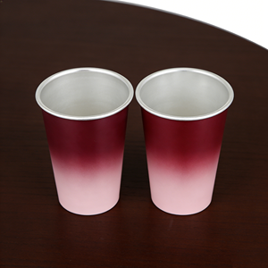 Gobelets en aluminium de 16 oz et 12 oz pour la crème glacée, gobelets en aluminium pour la bière pour les fêtes, le bar, le camping, gobelets en aluminium jetables sans pied pour le vin, mug de fête - Product Image 1